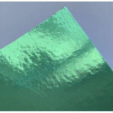 Imagem de Papel Laminada 30x30cm 180 gramas Verde Lamicote - 5 Folhas - Metallik