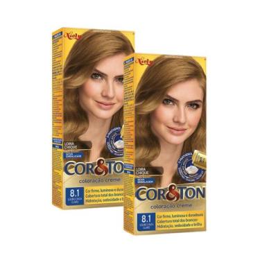 Imagem de Kit 2 Coloração Niely Cor&Ton Louro Cinza Claro 8.1 - Cor & Ton