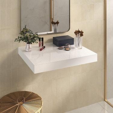 Imagem de Prateleira Yes 60 Cm com Tampo de Vidro Branco