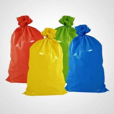 Imagem de Saco De Lixo 40 Litros Coloridos 4 Pacotes 400 Unidades - Cometa