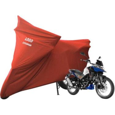 Imagem de Capa Protetora Para Cobrir Moto DafraNH 190 De Tecido Lycra - Mz, Verm