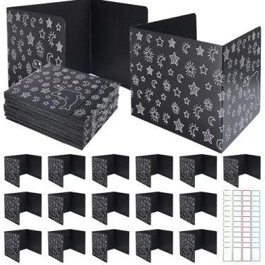 Imagem de Alyclip Pacote com 16 pastas de privacidade para estudantes - divisórias de mesa duráveis e impermeáveis para estudantes, material escolar para professores, móveis de sala de aula, divisórias de teste