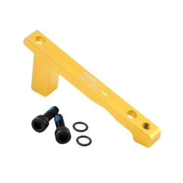 Imagem de Dynwave Adaptador de freio a disco de bicicleta com parafusos e arruelas dianteiro 180 mm traseiro 180 mm para bicicleta de estrada, Ouro