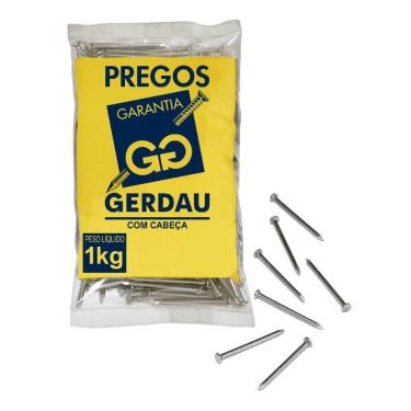 Imagem de Prego Polido com Cabeça 19x36 Gerdau 1kg
