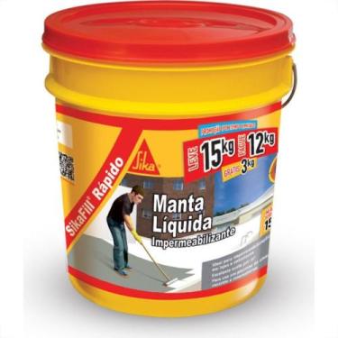 Imagem de Manta Liquida Sikafill Rapido Branco 15Kg Balde 454417