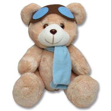 Imagem de Urso para Nicho Aviador Caramelo com Azul M - Gulu