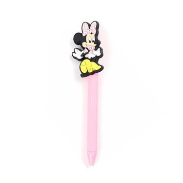 Imagem de Caneta Esferográfica Retrátil Escrita Azul Disney Minnie Mouse Molin Rosa Claro