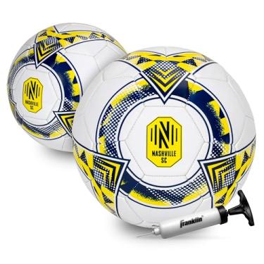 Imagem de Bola de futebol Franklin Sport MLS Nashville FC - Bola de futebol tamanho 5 oficial - Tamanho regulamentado + bola de futebol com peso para crianças + adultos - Bola de futebol para meninos + meninas