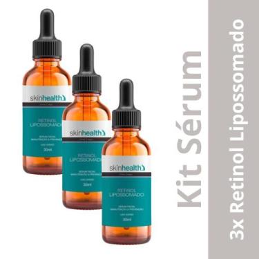 Imagem de Kit 3 Serum Facial Retinol Lipossomado Skinhealth 30ml
