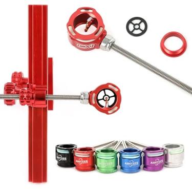 Imagem de ZSHJGJR Tiro com arco recurvo mira de pino único 0 cm fibra óptica 1 pino pino de mira para caça com arco acessórios de tiro ao alvo (vermelho)