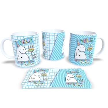 Imagem de Caneca de Porcelana Personalizada Com Frases Engraçadas, Divertidas e Deboche P22 (Feliz aniversário seu véio)