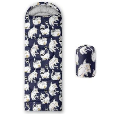 Imagem de Tuzaovy Saco de dormir aconchegante para meninas adolescentes de 3 a 6 anos, saco de dormir adulto animal acampamento para crianças 10-12 meninos