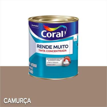 Imagem de Tinta Acrílica Coral Rende Muito Standard Fosco 800ml, Camurça