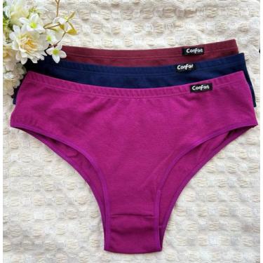 Imagem de Kit 5 Calcinha de Algodão Premium Confortável Feminina - LF LINGERIE, 