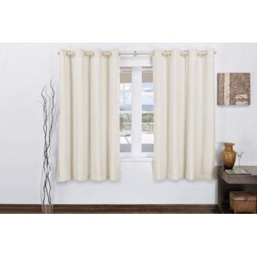 Imagem de Cortina Corta Luz sala ou quarto sem voal 4,00x2,80 para varão 4m cor 
