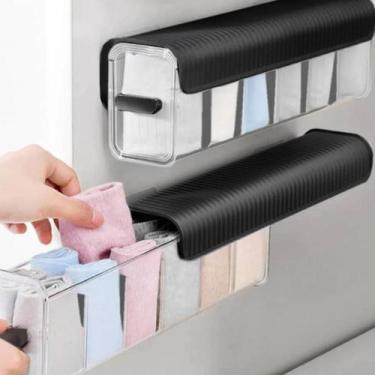 Imagem de Kit 2 Organizador Tipo Gaveta Multiuso Com Divisórias Preto - Pra vc