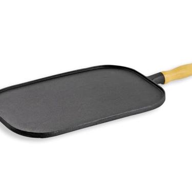 Imagem de Bifeteira Chapa Lisa Oval em Ferro Fundido 16x23Cm Libaneza