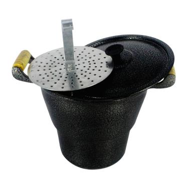 Imagem de Cuscuzeiro Panela Alumínio Fundido Craqueado Preto N20