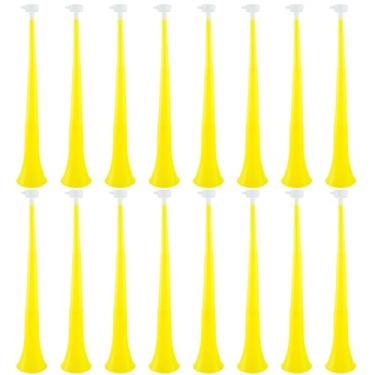 Imagem de Hoarost 16 Pcs 24 Inch Collapsible Stadium Horn Vuvuzela Plastic Trumpet Horn Blow Horn Noisemakers for Sporting Events School Graduation Sports Games Themed Party Favors (Color set 4)