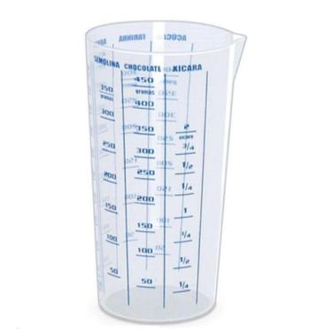 Imagem de Copo Graduado Dosador 500ml Mede Gramas Ml e Xicara Cristal - Injetemp