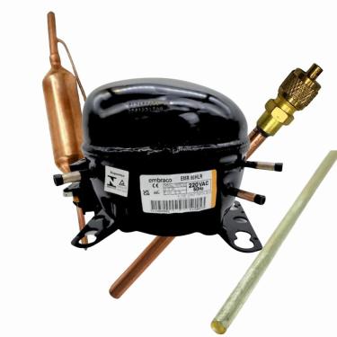 Imagem de Compressor Embraco 1/4 220v Em2u R134a + Kit Solda