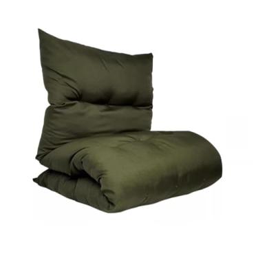Imagem de Almofada Futon Espreguiçadeira Colchonete Solteiro 60X170cm(Verde-musgo)
