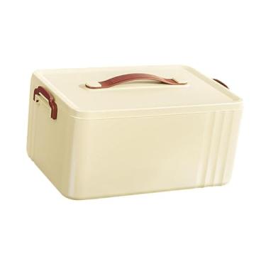 Imagem de Ysyqkn Caixa de armazenamento médico recipiente elegante com tampa à prova de poeira multiuso caixa médica portátil estojo de primeiros socorros para viagem, 1 Camada