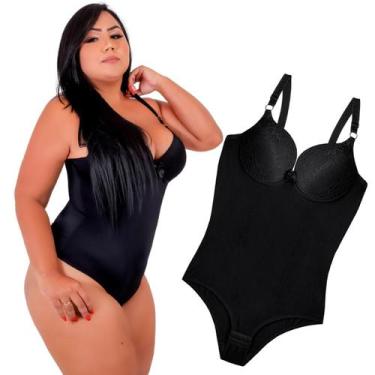 Imagem de Body Feminino Plus Size Modelador De Cintura Cetinete XG - Empório da 