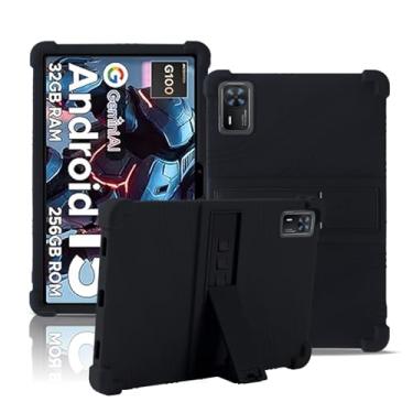 Imagem de Capa para tablet DOOGEE Tab E3+ de 12 polegadas, capa de proteção para tablet NOUKAJU Tablet, suporte ajustável, silicone macio, capa de proteção de silicone para DOOGEE Tab E3+ (preto)