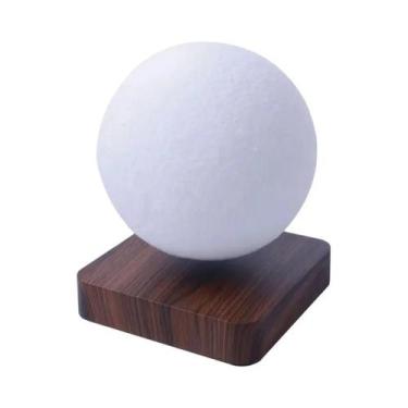 Imagem de Luz Noturna LED Impressa Em 3D Toque Magnético Levitação Lua Lâmpada 3