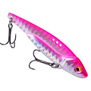 Imagem de ZZTWER Isca de pesca 5/7/12/17/20g 3D Eyes Metal Vib Blade Isca artificial de vibração para poleiro de robalo