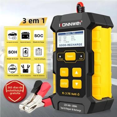 Imagem de Testador E Carregador Automático De Baterias De Carro 12V 5A KONNWEI K