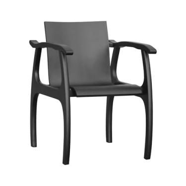 Imagem de Cadeira Cancun Estrutura Madeira Maciça Encosto e Assento Anatômico - Preto - Assento Preto Madeira