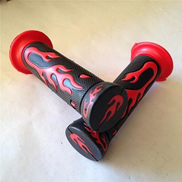 Imagem de XKMT - Chama Gel Estilo H Grips Quadriciclo Vermelho Compatível com Kawasaki Polaris SEADOO BOMBARDIER Jet SKI ATV Foreman Recon Rincon Brute Force PrairieBRUIN Grizzly Kodiak [B017QV99AM]