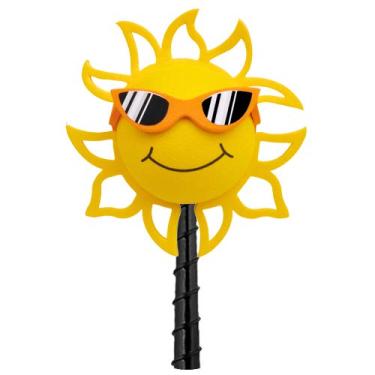 Imagem de Coolballs California Sunshine com protetor de antena de carro de óculos de sol/amortecedor de espelho automotivo/acessório de painel (serve para antena grossa e atarracada) (óculos de sol laranja)