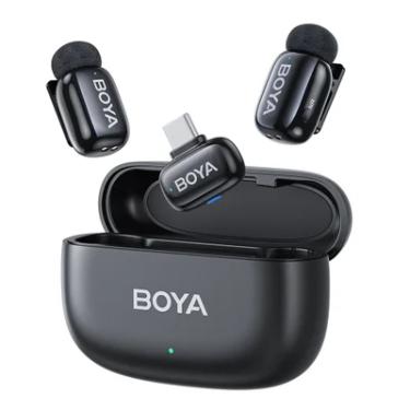 Imagem de Microfone Sem Fio Boya Boya Mini-14 Usb C Lapela Preto