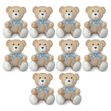 Imagem de Kit 10 Ursinhos De Pelúcia Articulado Para Decoração Presente 20cm - A
