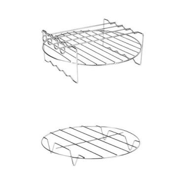 Imagem de Conjunto De Acessórios Reutilizáveis De Silicone Para Air Fryer: Cesto