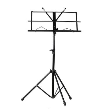 Imagem de Suporte Partitura Tripe Pedestal Estante Notebook Tablet Retratil Ajustavel Maestro Orquestra Ensaio Batuta Com Capa Pro