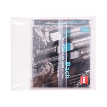 Imagem de sdroceRyaM Mangas externas de CD capa protetora de plástico transparente antiestática para armazenamento de CD e DVD - 50 peças