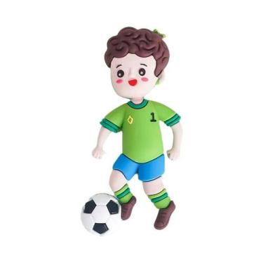 Imagem de Topper De Cupcake De Futebol Menino, Boneco Jogador De Campo De Futebo