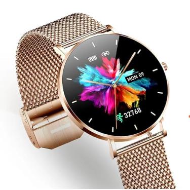 Imagem de Smartwatch Feminino ROYALS CLASSIC, Full Touch, IP68 à Prova d'Água, Ligações Bluetooth, 100+ Modos Esportivos, Notificações Inteligentes, Assistente de Voz, Compatível com iOS/Android, COR: DOURADO