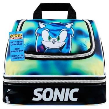 Imagem de Get Trend SONIC THE HEDGEHOG Lunch Box Shadow Insulated with Two Compartments for Kids Teens Travel Picnic Beach (Black Sonic)