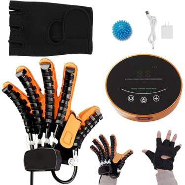 Imagem de Luvas De Robô De Reabilitação De Treinamento De Dedo Exercitador De Reabilitação Para Paciente Com Hemiplegia De Acidente Vascular Cerebral E Luvas De Apoio De Tala De Mão De De, Orange, B L