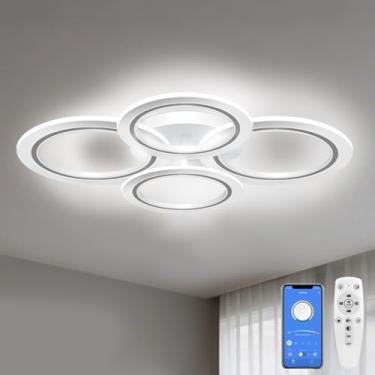 Imagem de MARYRAIN Luminária De Teto Embutida Led, Luzes Modernas Para Teto, Luminária De Teto Led Com Formato Circular Elegante, Adequada Para Decoração De Quarto, Sala De Jantar, Penteadeira Ou Corredor (Wi