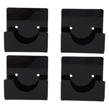 Imagem de Zerodis 4pcs Chuveiro Cortina Ganchos de Toalhas Barras de Chuveiro Suporte de Haste Com Parafusos de Alta Capacidade de 40 Libras Suporte para o Banheiro Quarto 4pcs Ganchos de Cortina de (Preto)