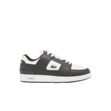 Imagem de Lacoste Tênis masculino Court Cage, Verde escuro/branco, 43