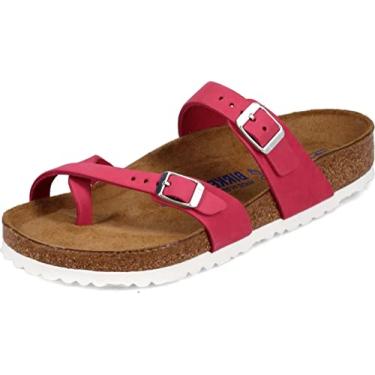 Imagem de BIRKENSTOCK Sand lias Mayari Femininas, Nobuck tulipa, 7-7.5