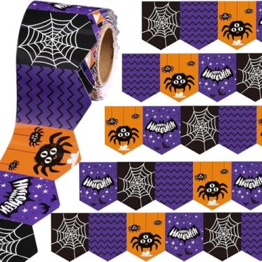 Imagem de Fuutreo Bordas de boletins de aranha de Halloween de 10 metros, decoração de festa de boletin, escritório, acabamento recortado, para decoração de festa de casamento nacional