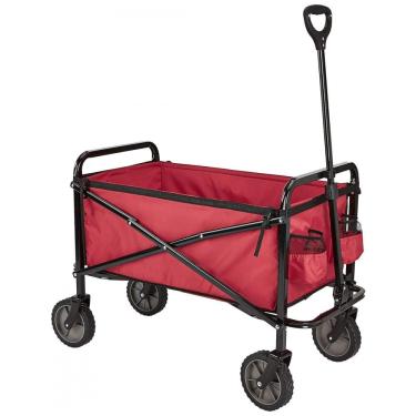 Imagem de Carrinho Dobrável para Camping e Jardim, Capacidade 120kg, Vermelho
